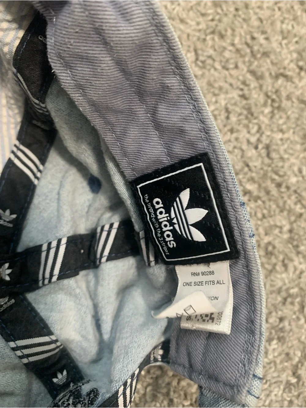 Adidas Light Wash Denim Baseball Hat